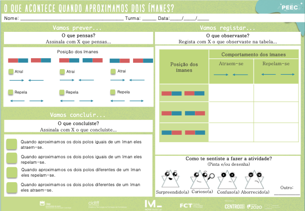 imagem das cartas e caixas da atividade