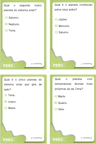 imagem das cartas e caixas da atividade