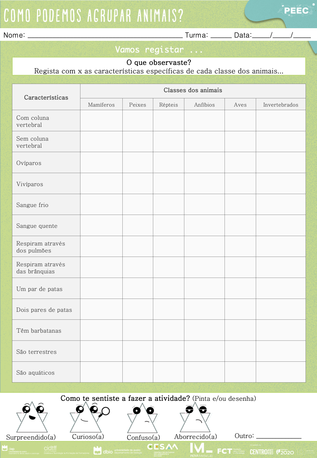 imagem das cartas e caixas da atividade