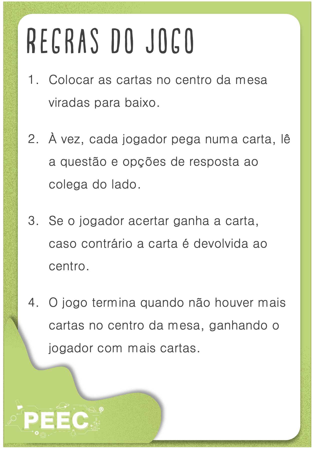 imagem das cartas e caixas da atividade