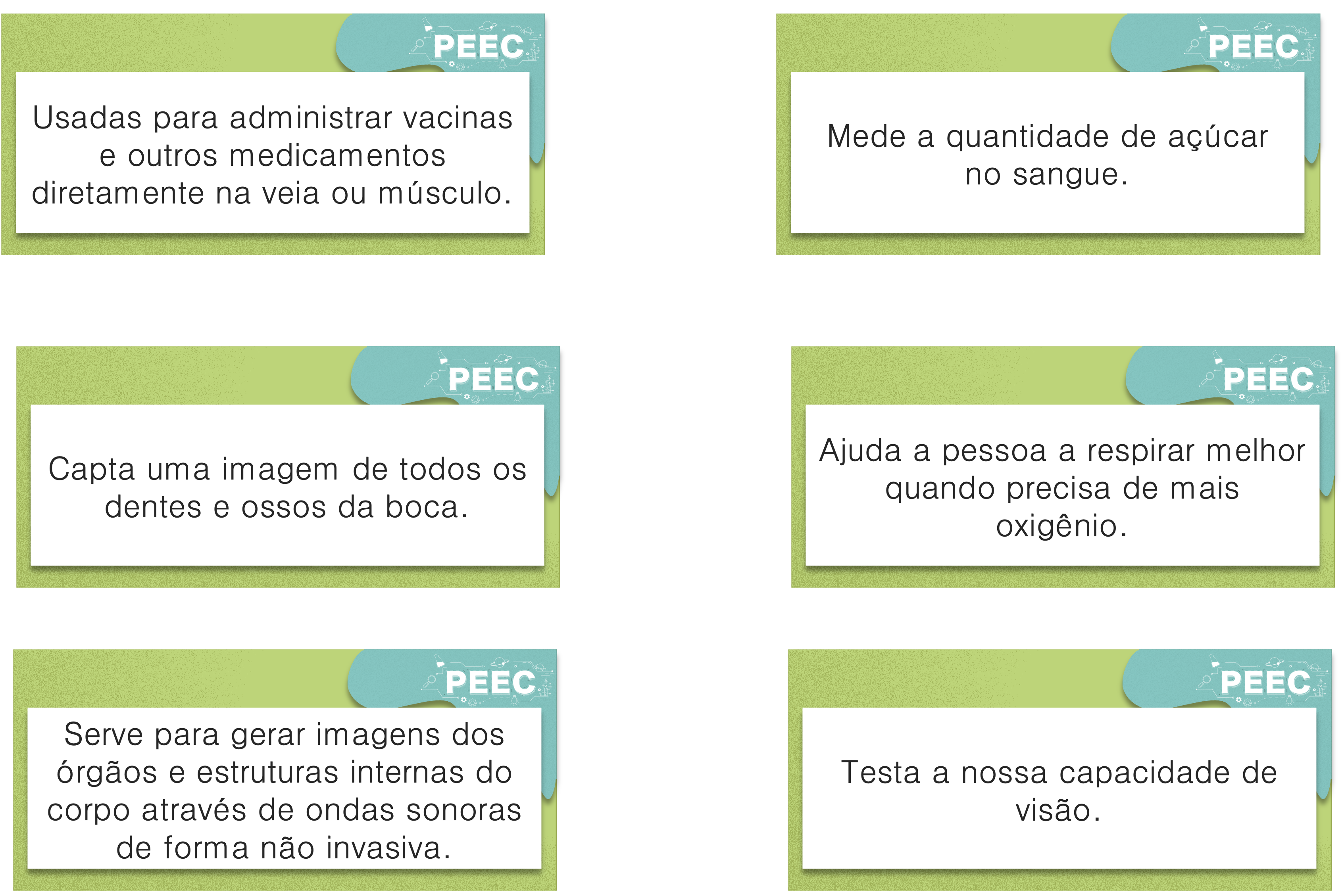 imagem das cartas e caixas da atividade