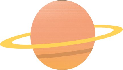 ilustração decorativa de um planeta