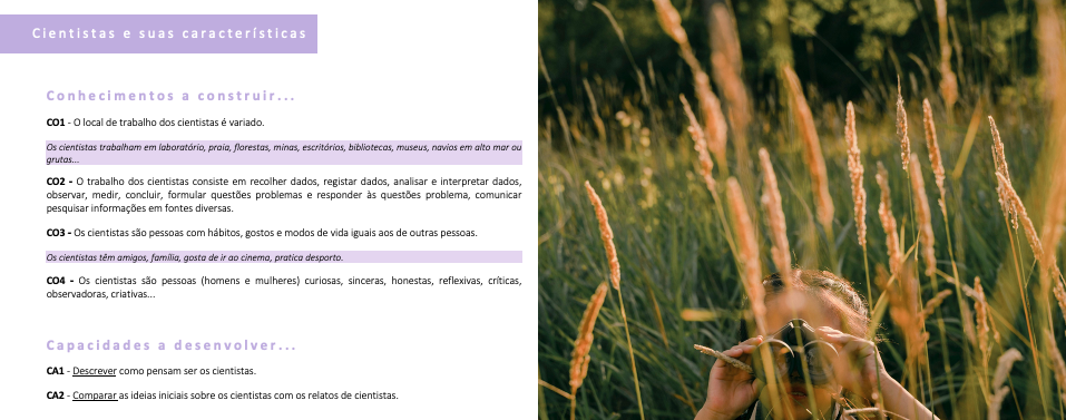 imagem de páginas do livro PEEC curricular